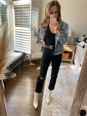 Abercrombie ultra high rise ankle straight curve love jeans